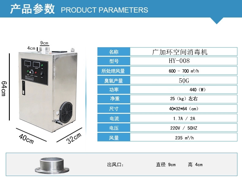 大風(fēng)量空氣治理機，OG-50A臭氧發(fā)生器解決五種室內空氣污染